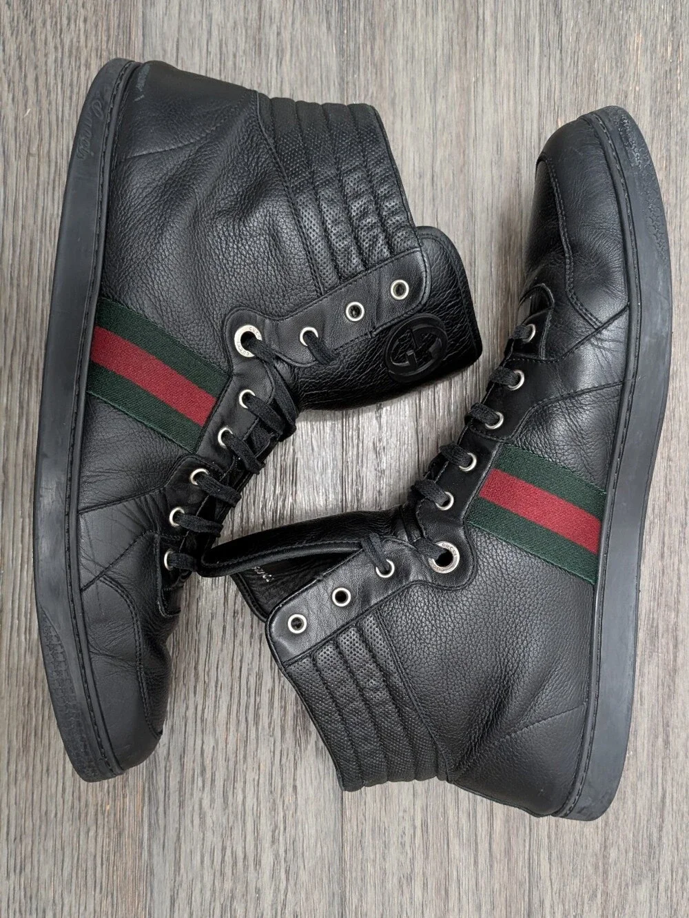 Gucci Coda Guccissima Sz 16 G Black Men’s Sneakers Authentic
